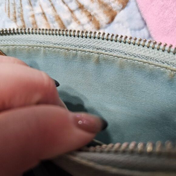 RARE 2004 Vintage Y2K Coach Demi Shoulder Bag in Gray Blue Signature Jacquard - Picture 3 of 8